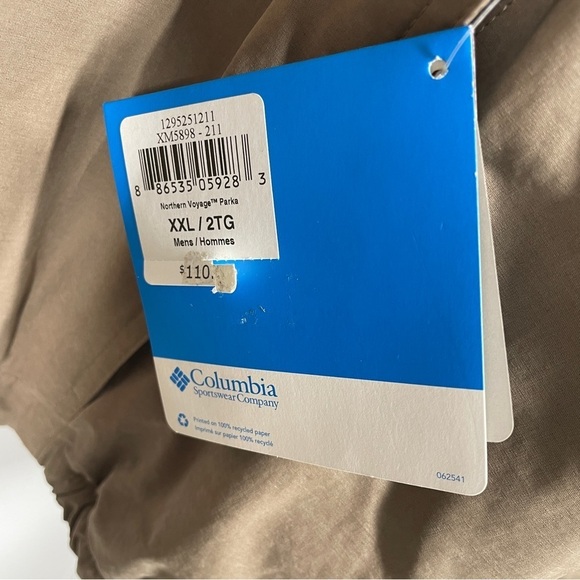 NEW Columbia Northern Voyage Parka Tan XXL - Picture 9 of 11